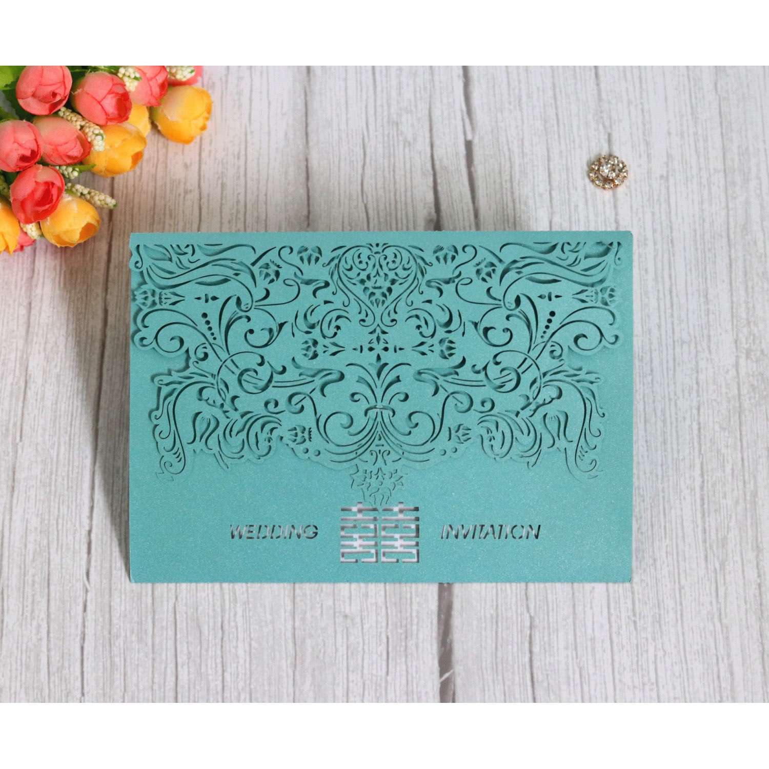 Chinese Style Invitation Card Latest Wedding Invitation Laser Cut Paper